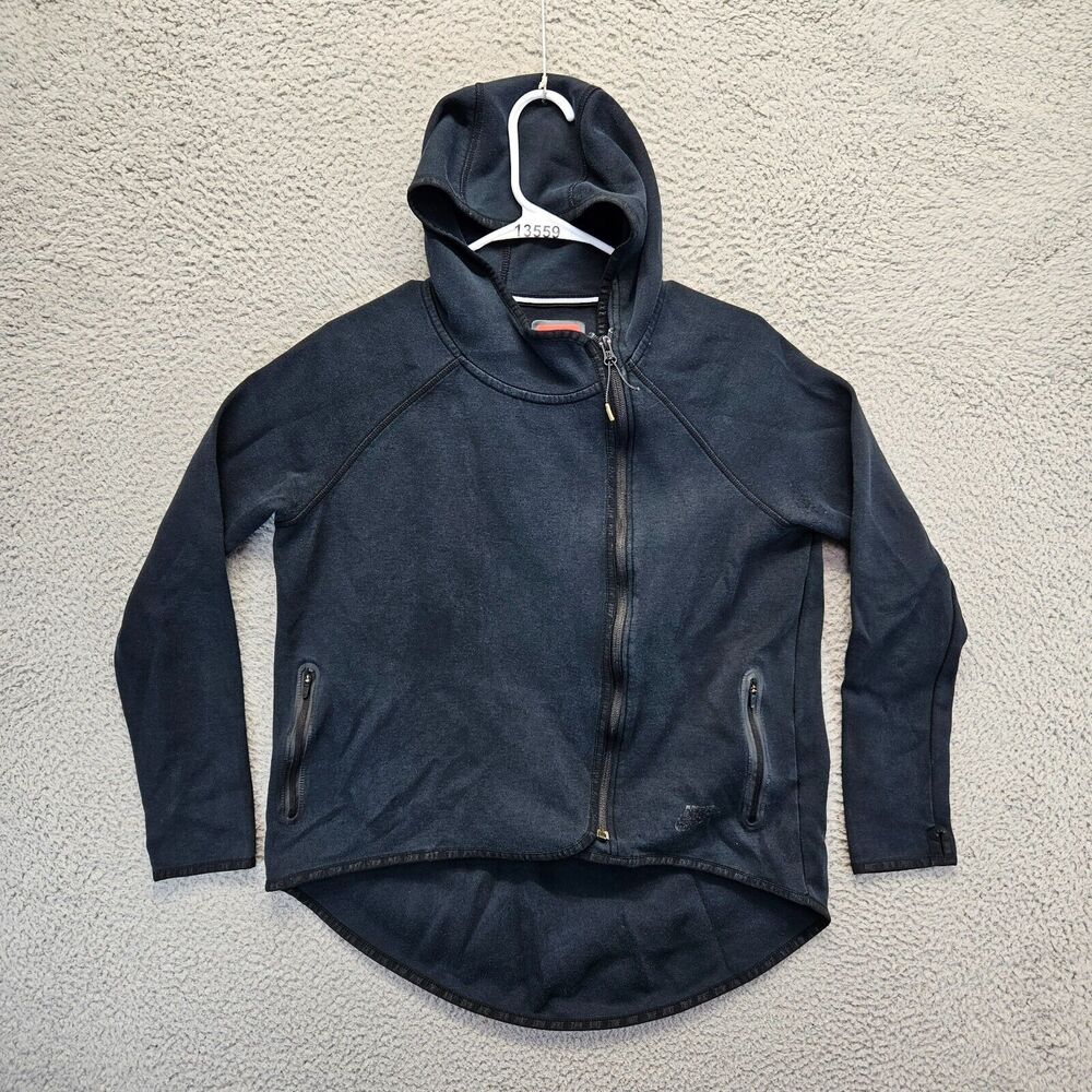 Nike Hoodie Jacket Womens‎ Size Medium Black Hooded Full Zip